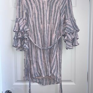 Olivaceous Pink and Gray Mini Dress